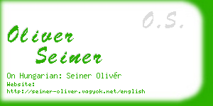 oliver seiner business card
